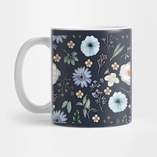 Midnight Bloom Flower Pattern Mug